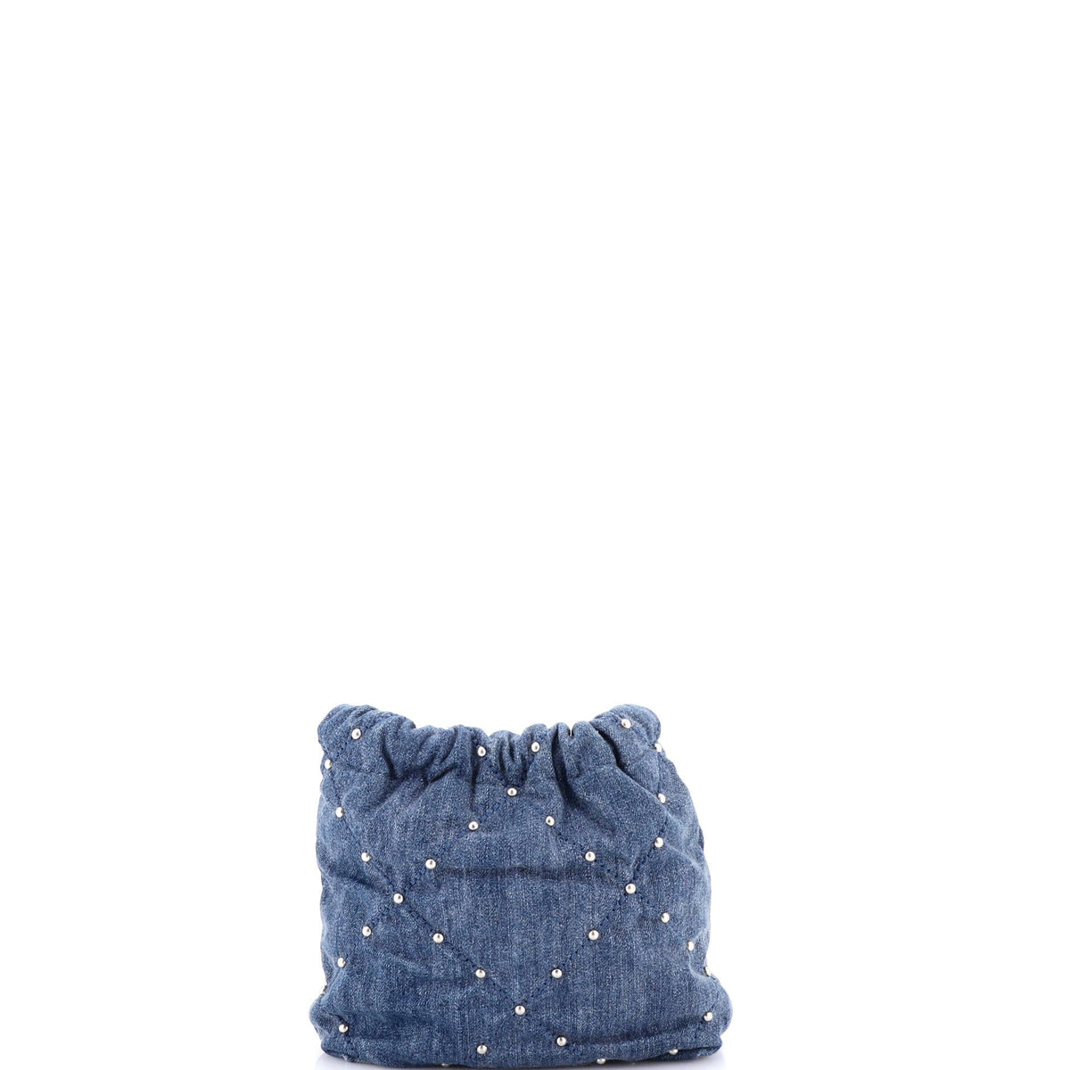 22 Chain Hobo Quilted Studded Denim Mini