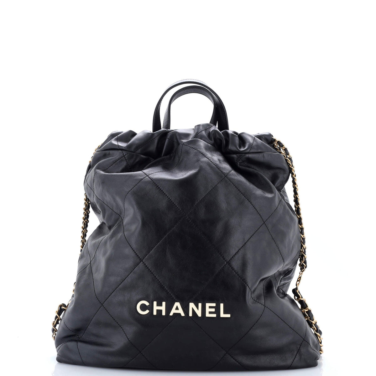22 Chain Backpack Quilted Calfskin Large