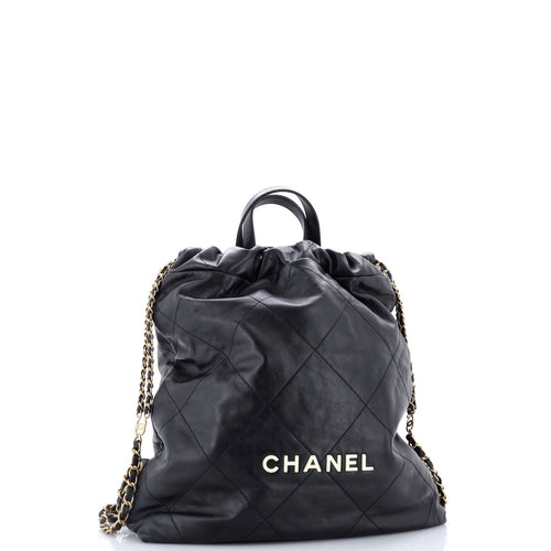 22 Chain Backpack Quilted Calfskin Large