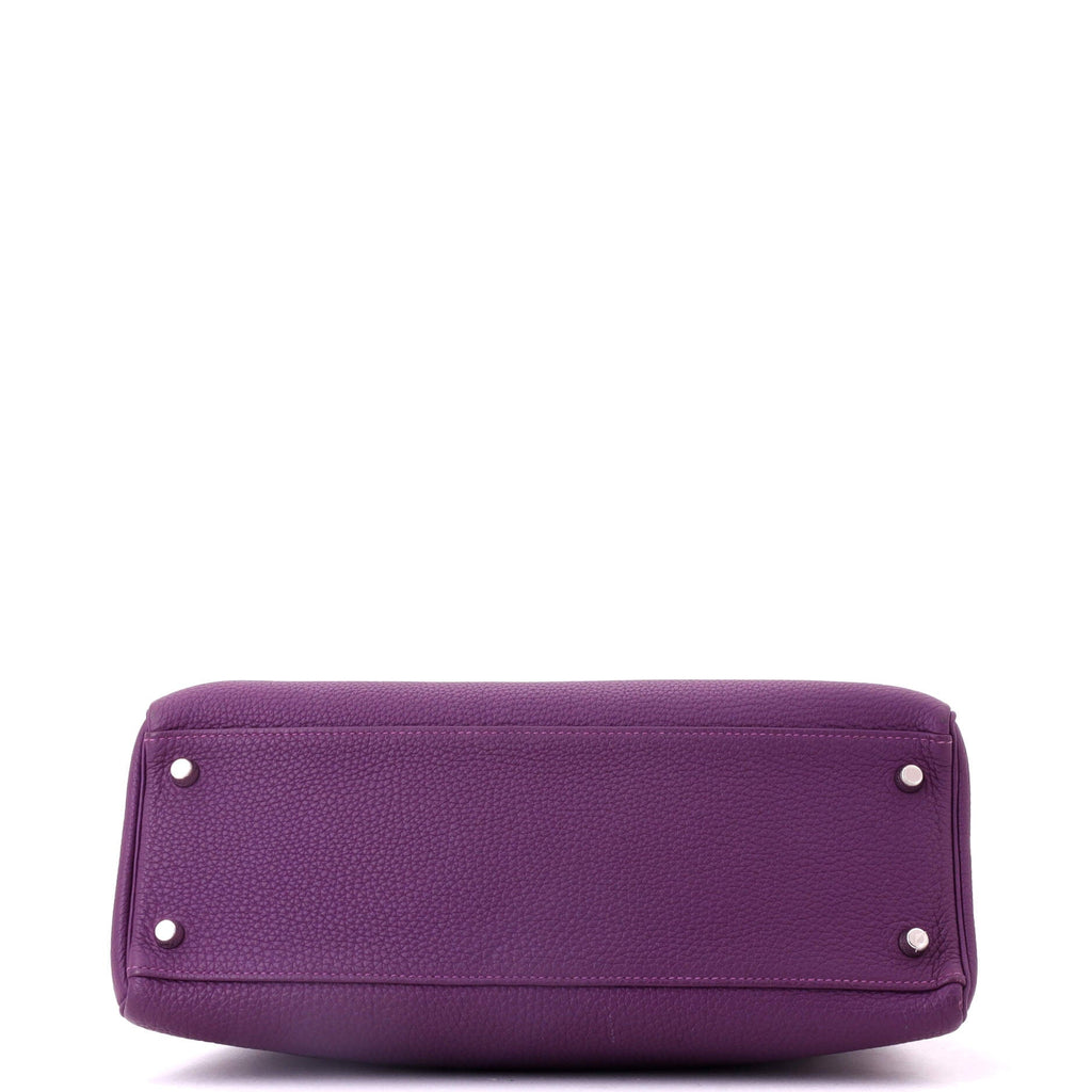 Kelly Handbag Anemone Togo with Palladium Hardware 32