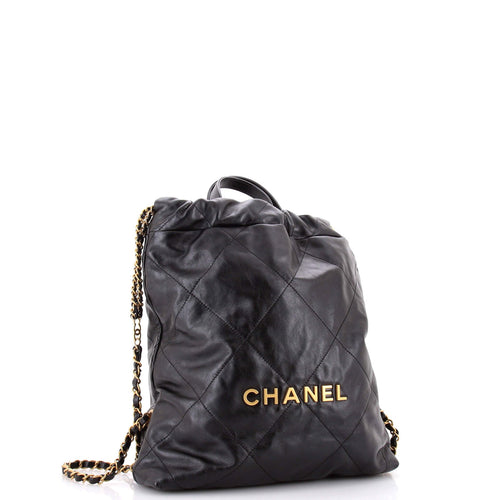 22 Chain Backpack Quilted Calfskin Medium