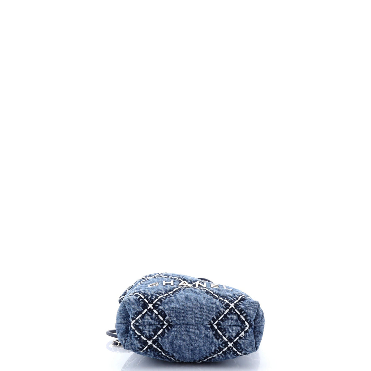 22 Chain Hobo Quilted Stitched Denim Mini