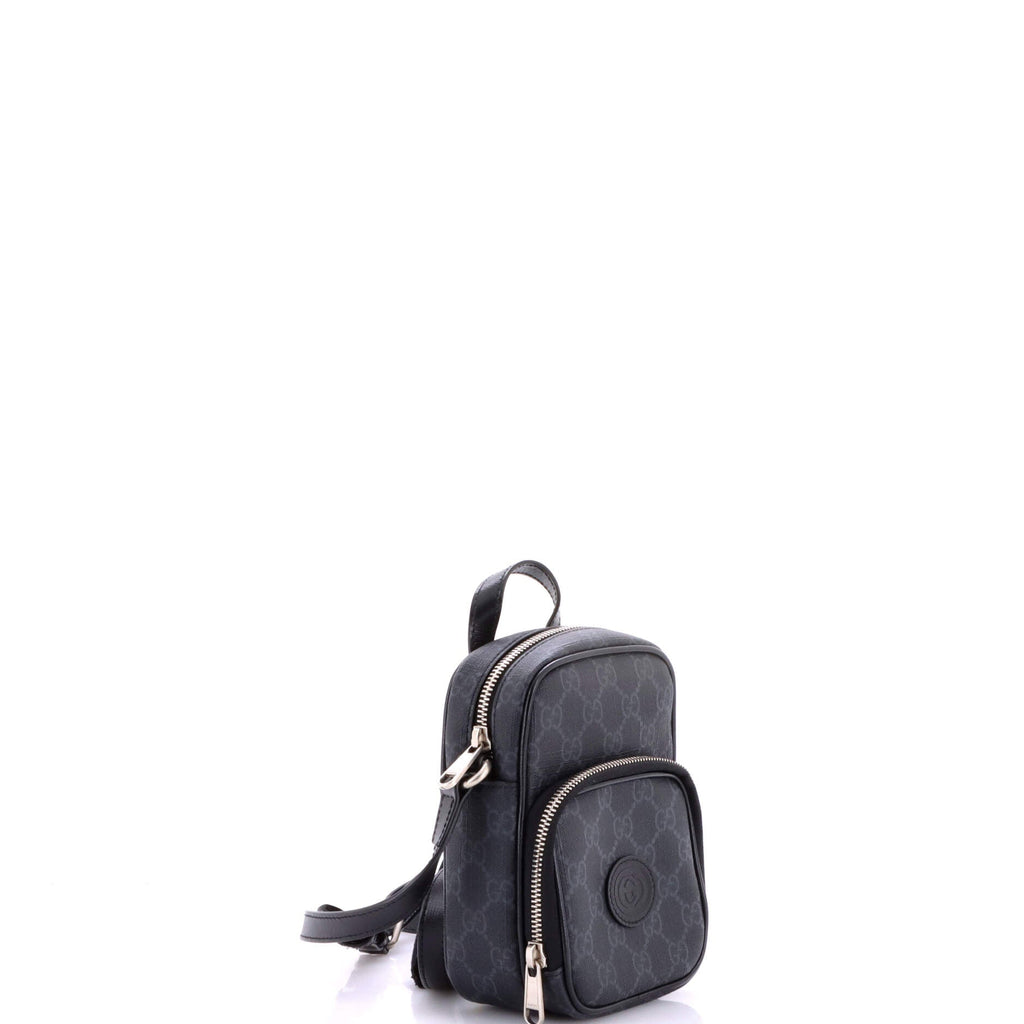 Interlocking G Patch Top Handle Crossbody Bag GG Coated Canvas Mini