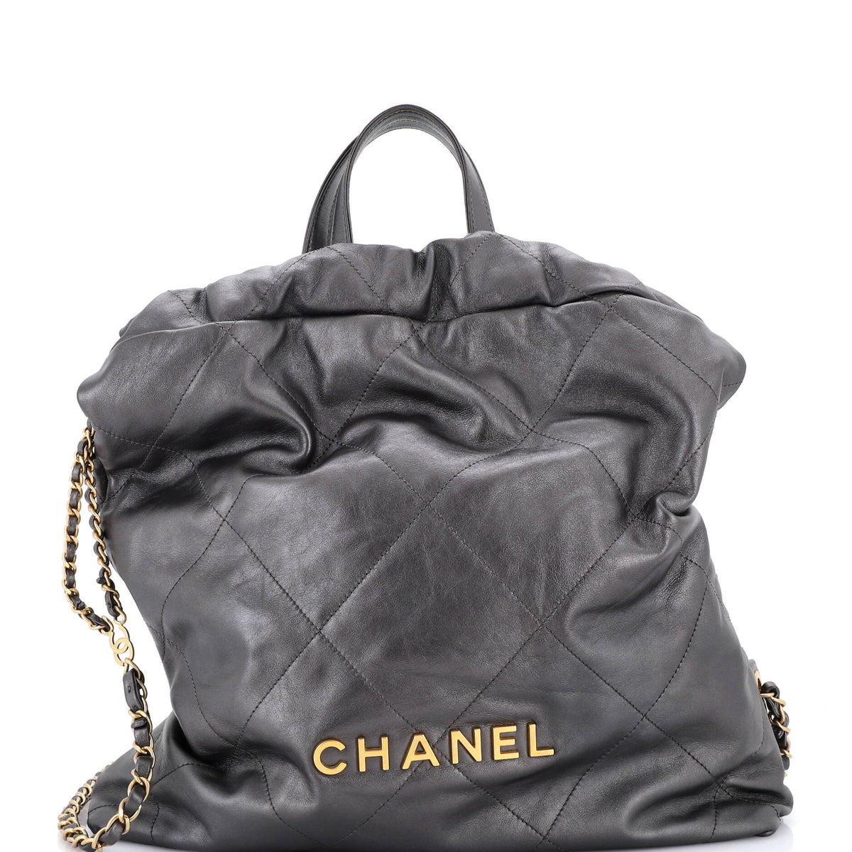 22 Chain Backpack Quilted Calfskin Large