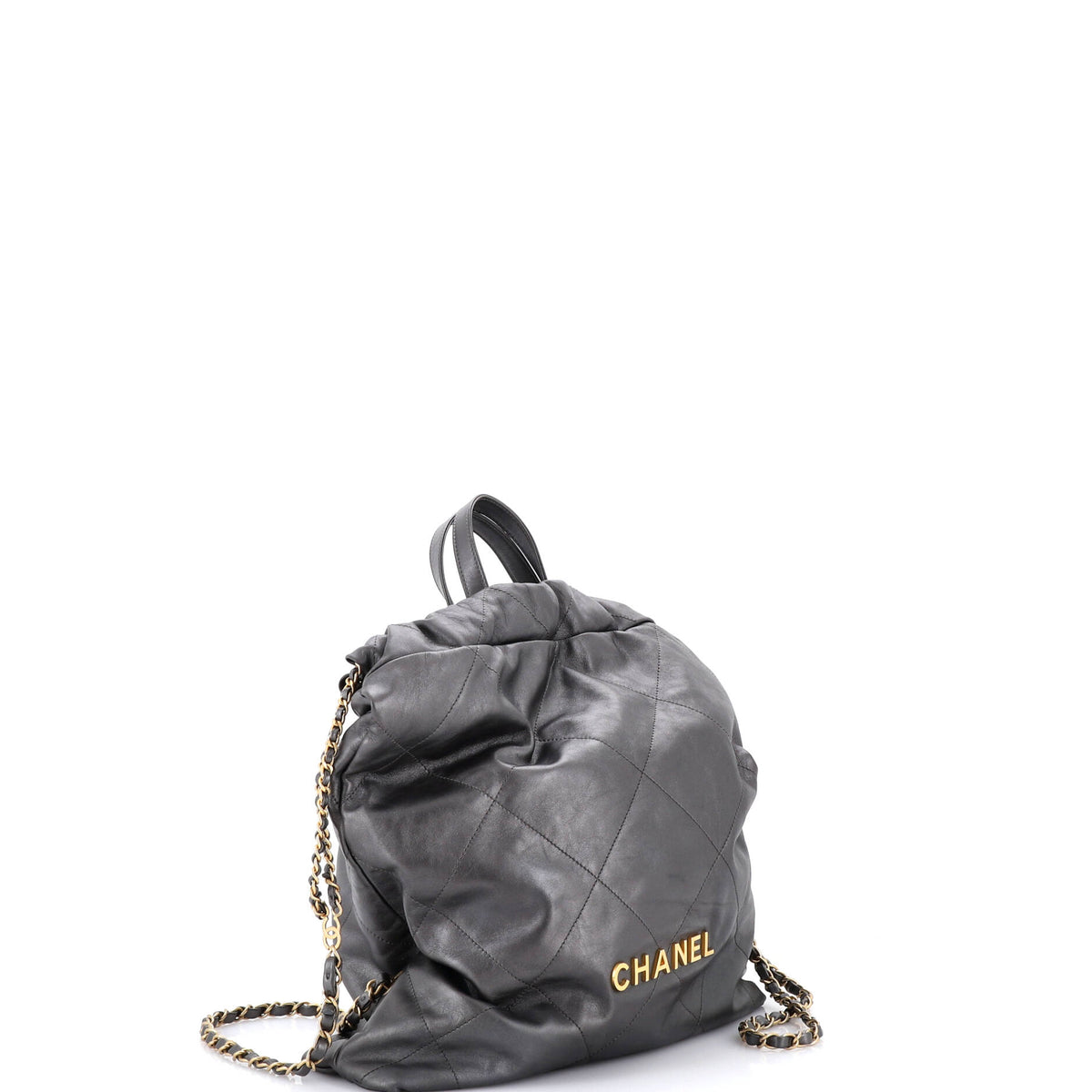 22 Chain Backpack Quilted Calfskin Large