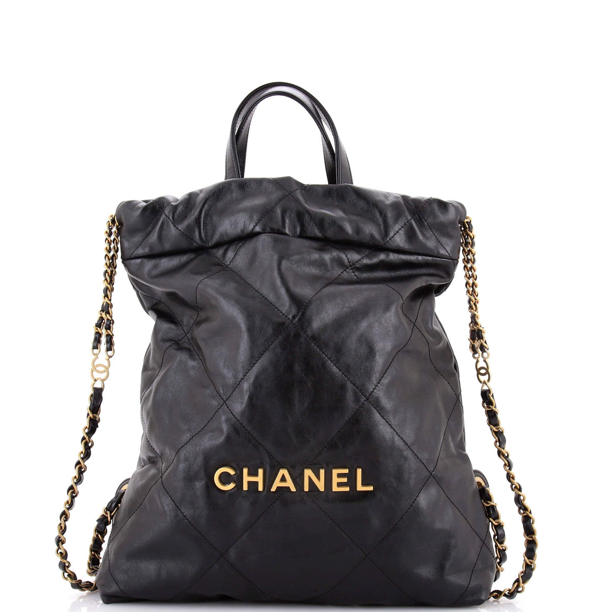 22 Chain Backpack Quilted Calfskin Medium