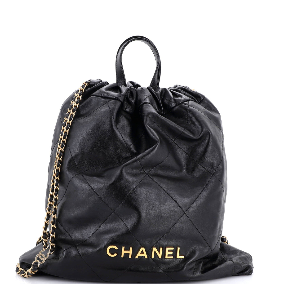 22 Chain Backpack Quilted Calfskin Large