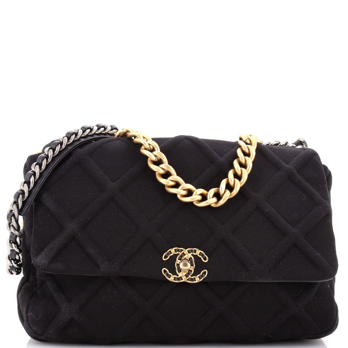19 Flap Bag Quilted Jersey Maxi