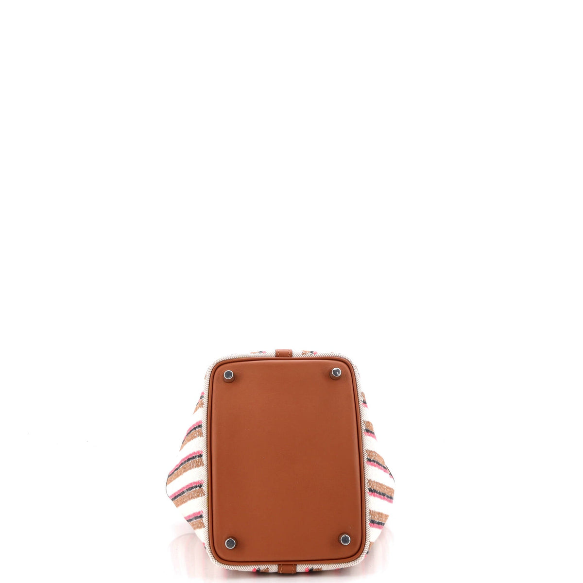 Couverture Lignes Picotin Lock Bag Embroidered Canvas and Swift PM