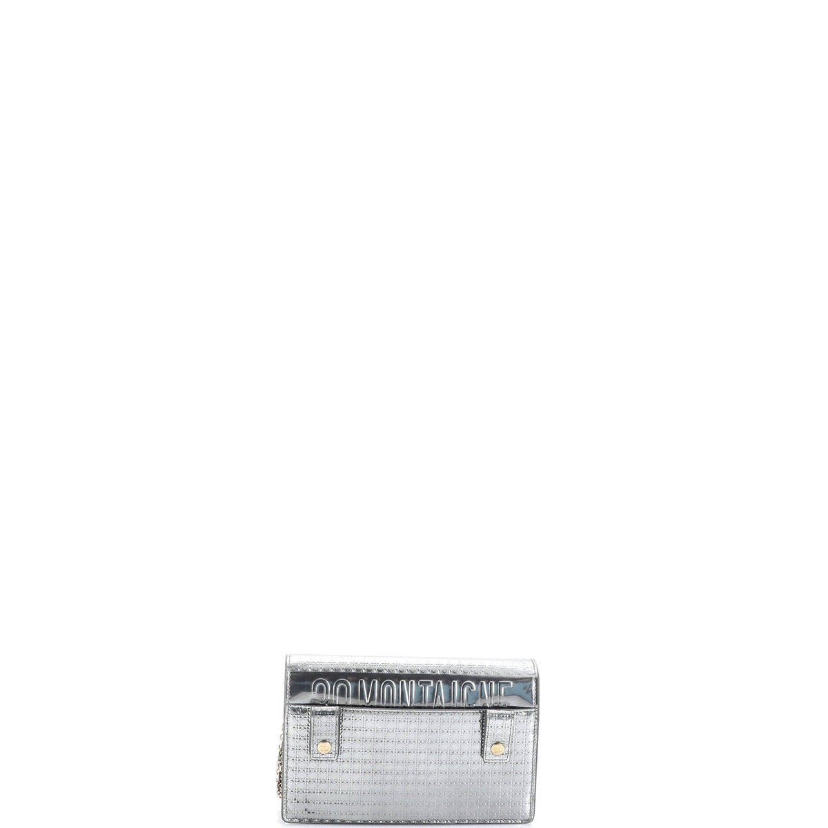 30 Montaigne 2-in-1 Pouch Micro Cannage Metallic Calfskin