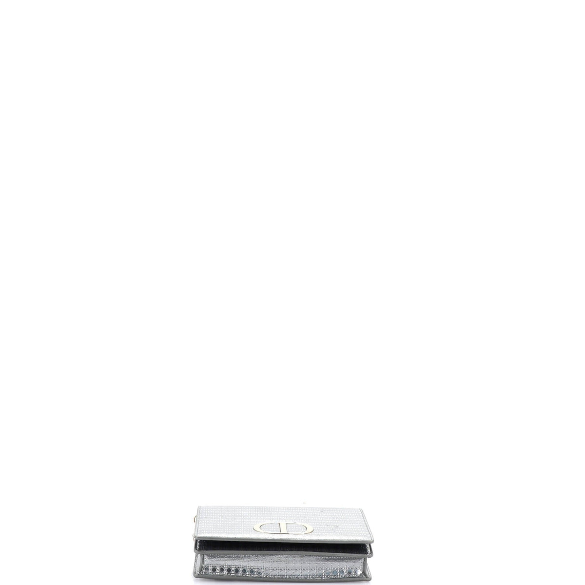 30 Montaigne 2-in-1 Pouch Micro Cannage Metallic Calfskin