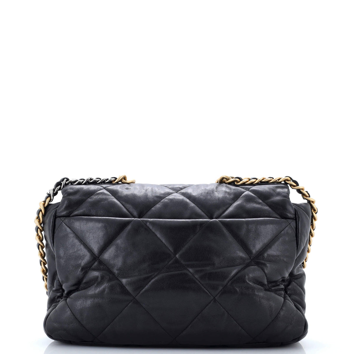 19 Flap Bag Quilted Leather Maxi