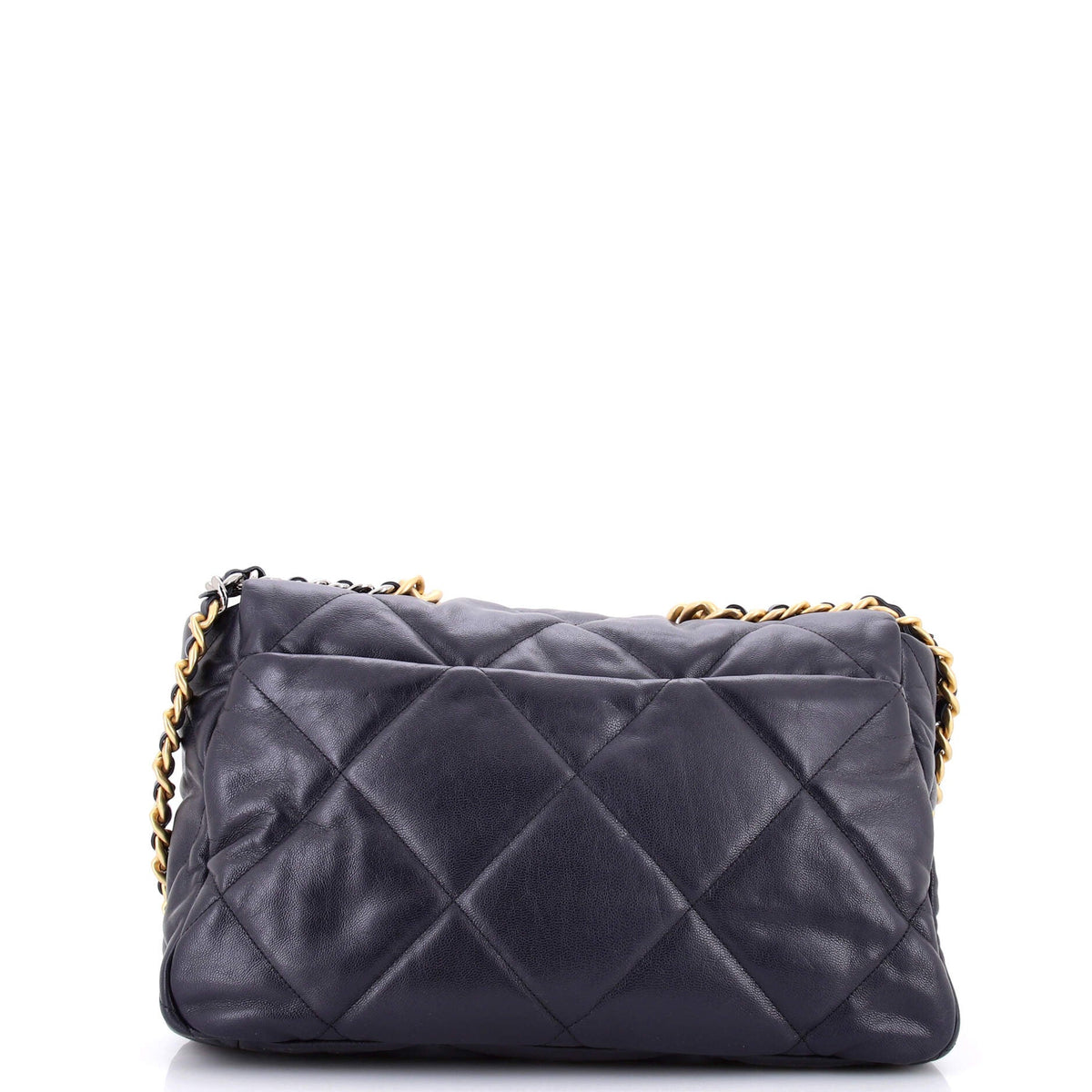19 Flap Bag Quilted Leather Maxi