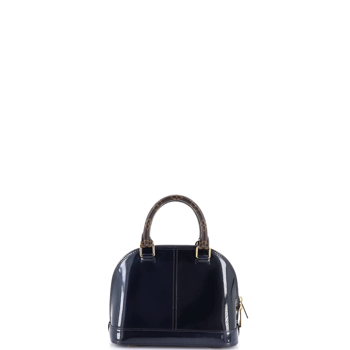Alma Handbag Vernis with Monogram Canvas BB