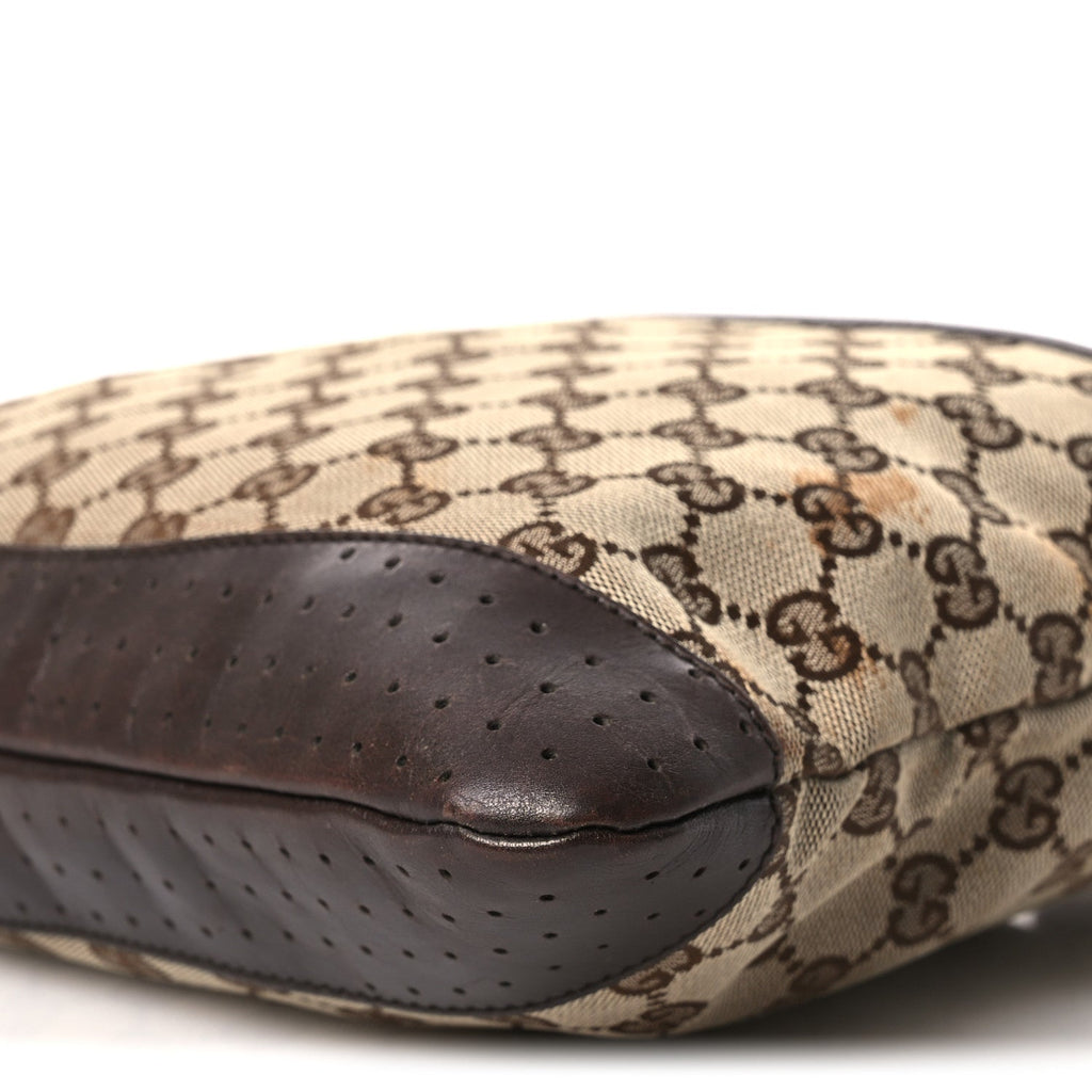 Monogram Calfskin Perforated Medium Flat Messenger Bag Dark Brown