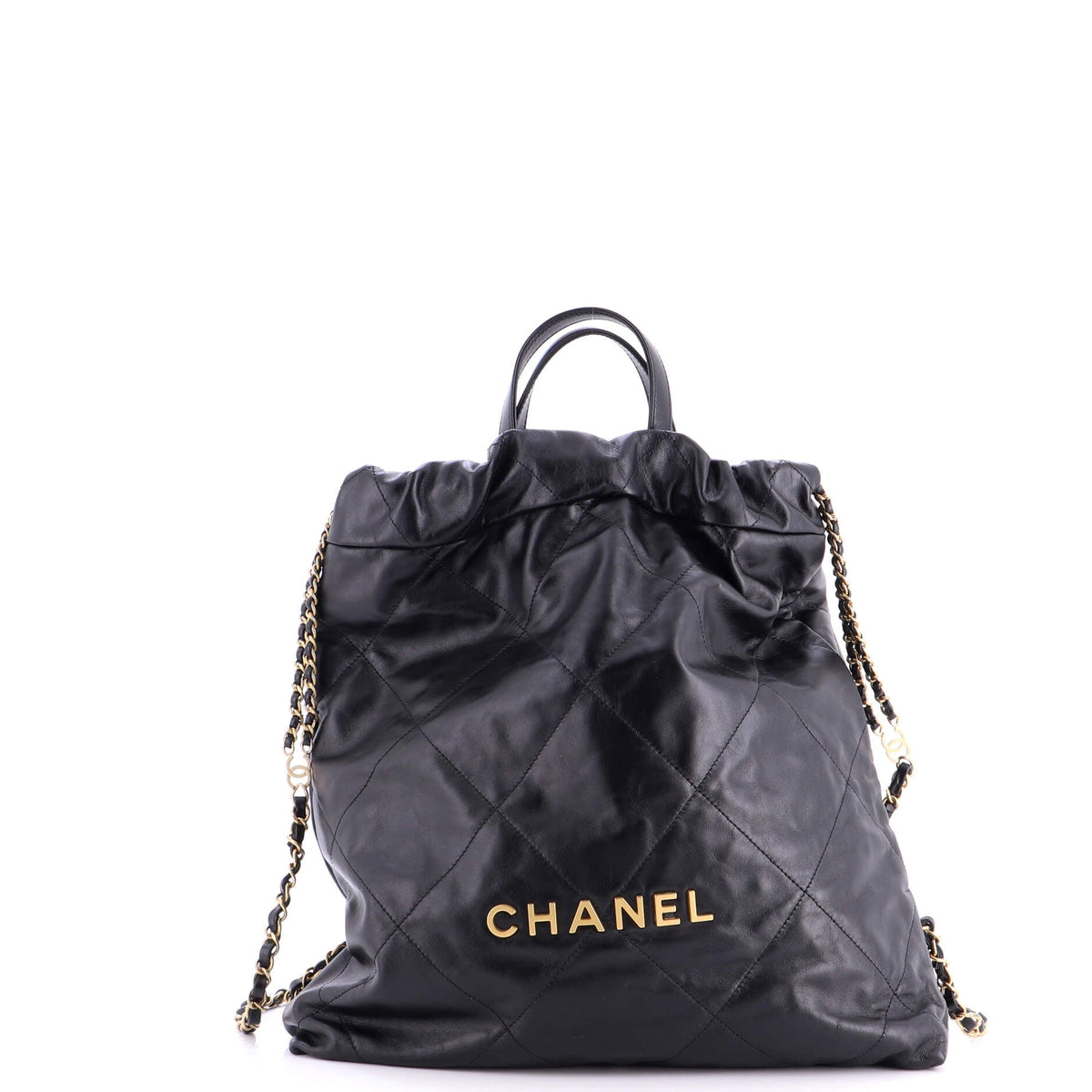 22 Chain Backpack Quilted Calfskin Large