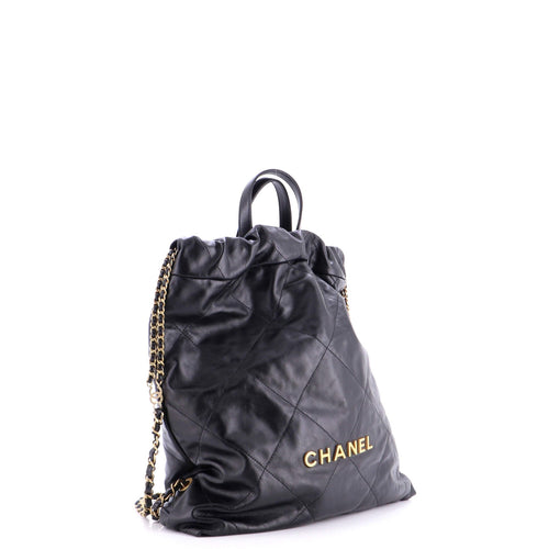 22 Chain Backpack Quilted Calfskin Large