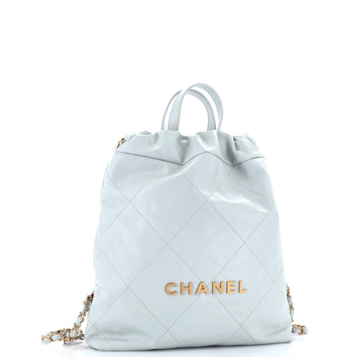 22 Chain Backpack Quilted Calfskin Medium