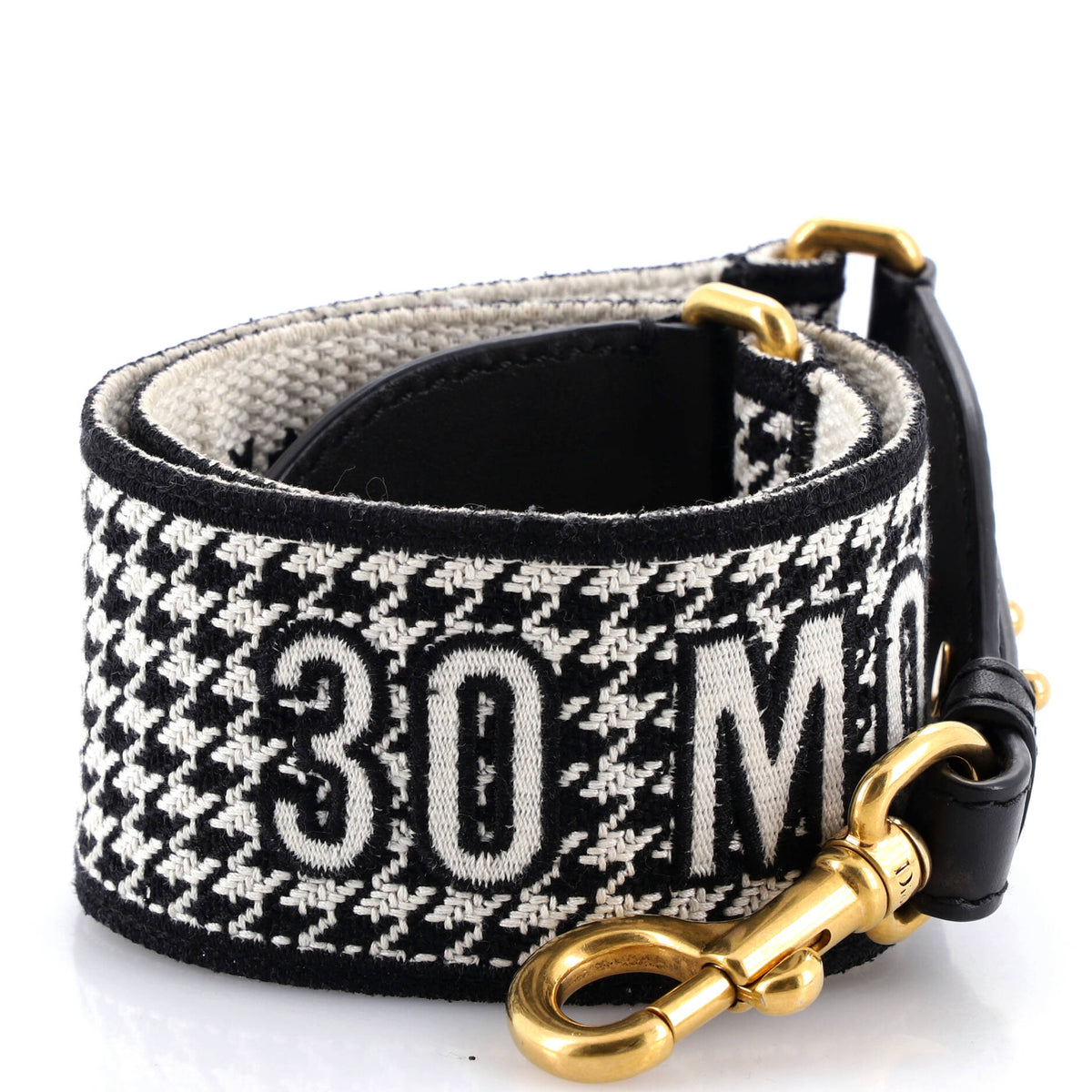 30 Montaigne Shoulder Strap Houndstooth Canvas