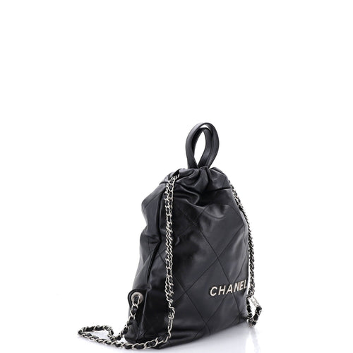 22 Chain Backpack Quilted Calfskin Medium