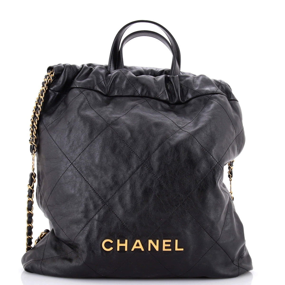 22 Chain Backpack Quilted Calfskin Large