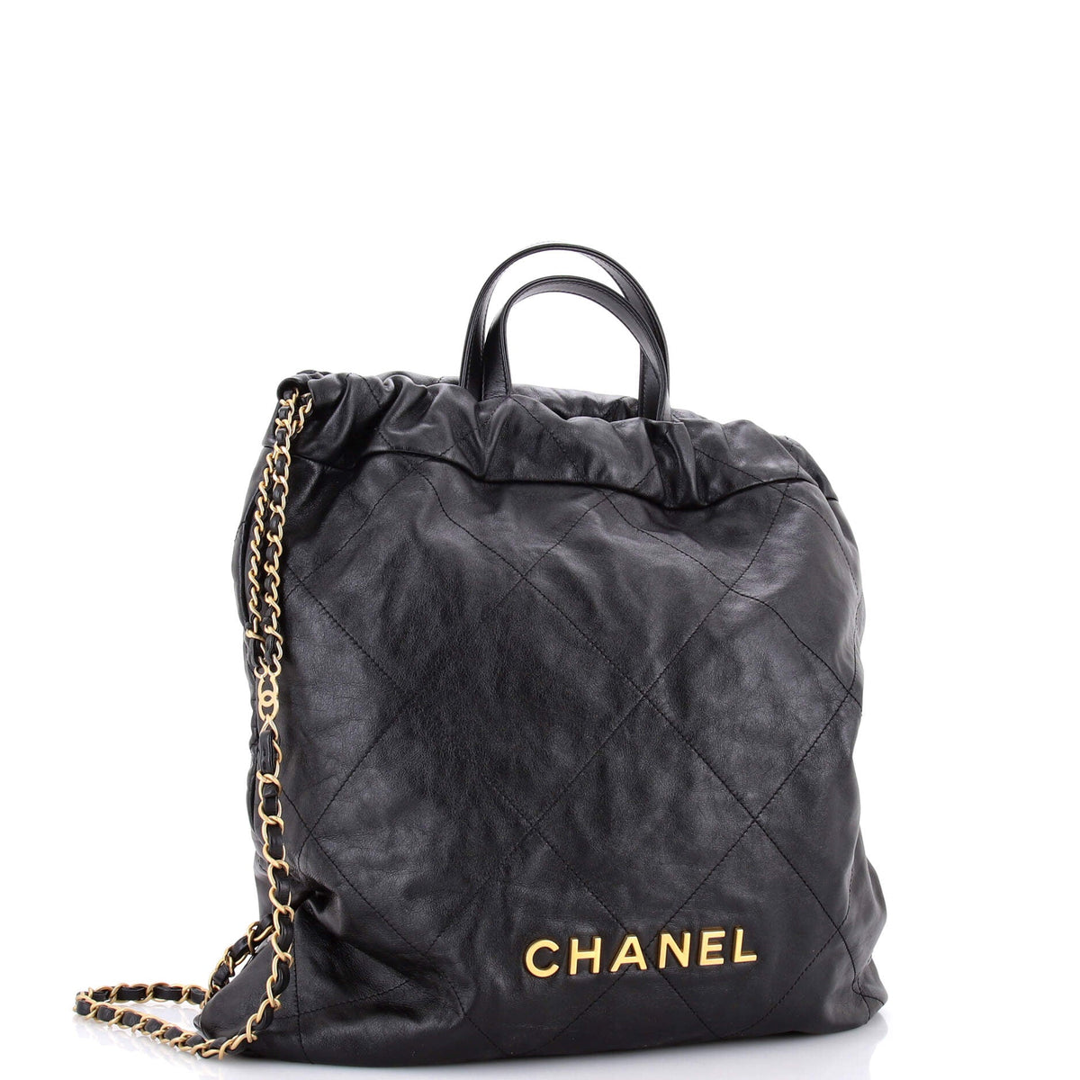 22 Chain Backpack Quilted Calfskin Large