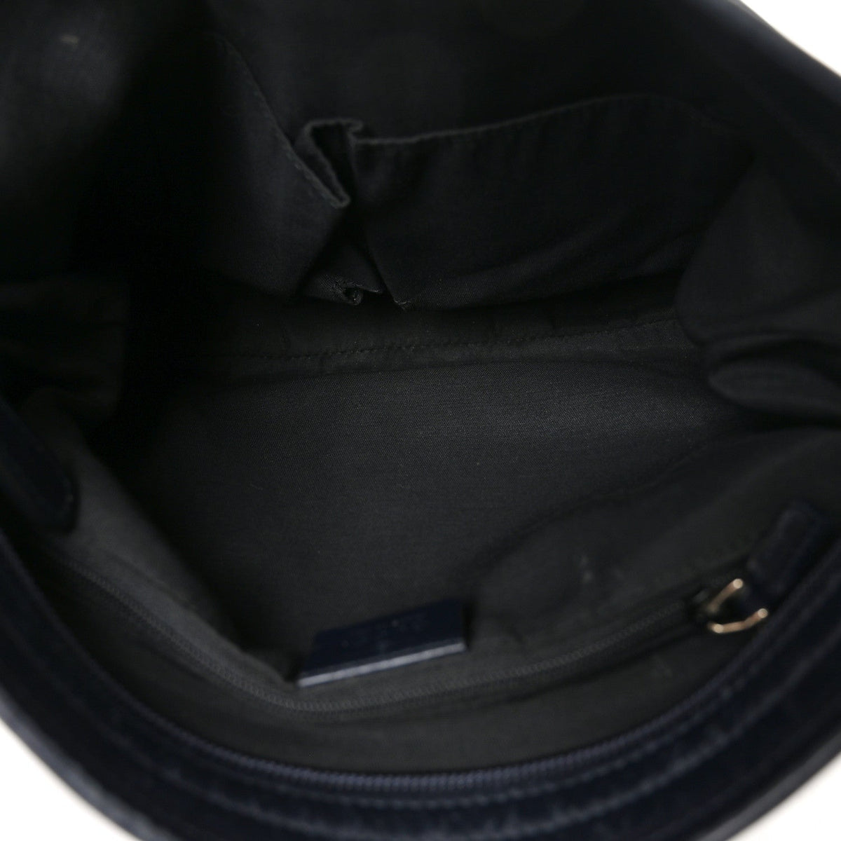 GG Supreme Monogram Web Flat Messenger Bag Navy