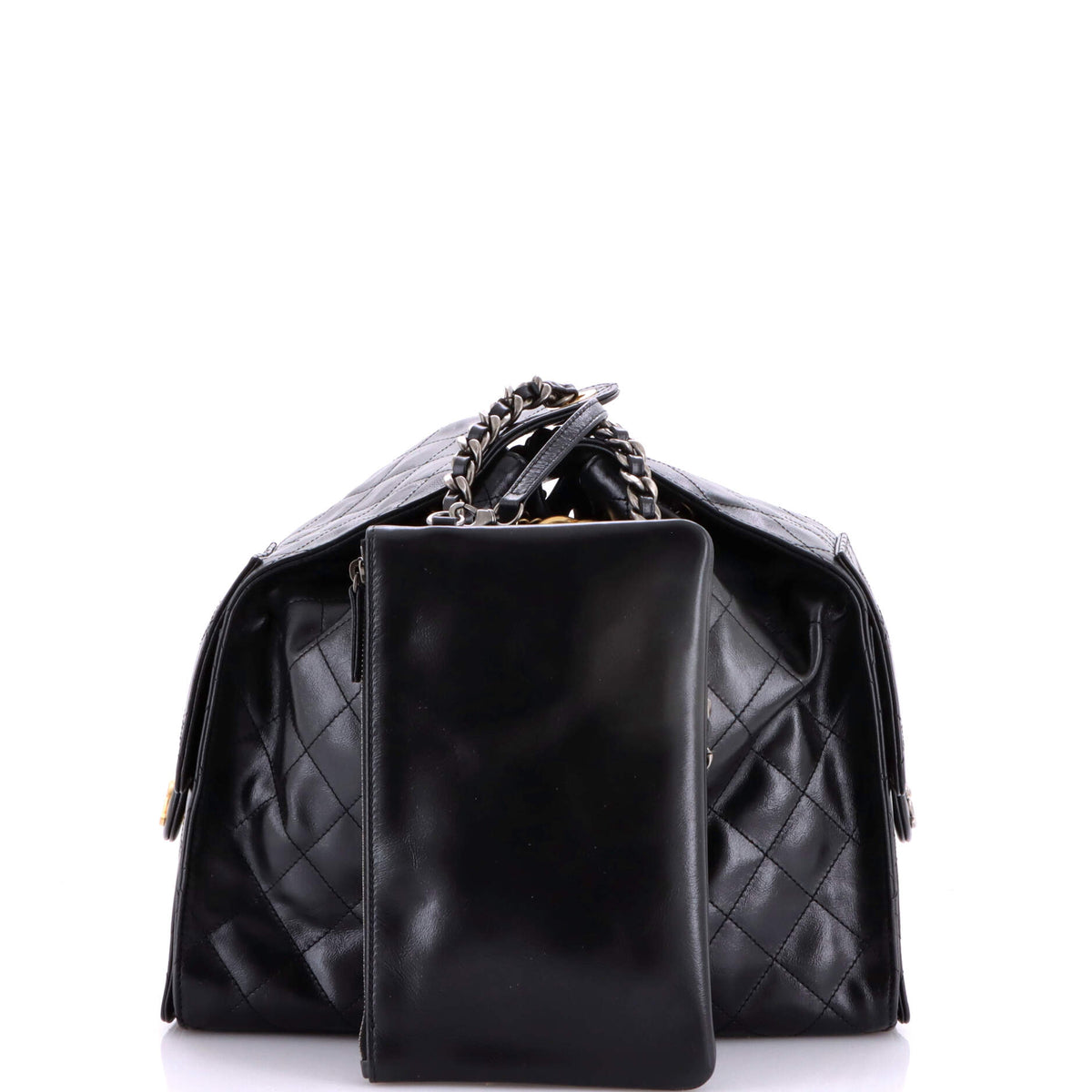 25 Hobo Bag Quilted Shiny Crumpled Calfskin Medium