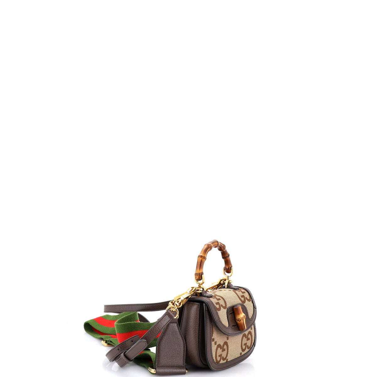 Bamboo 1947 Top Handle Bag Jumbo GG Canvas Mini
