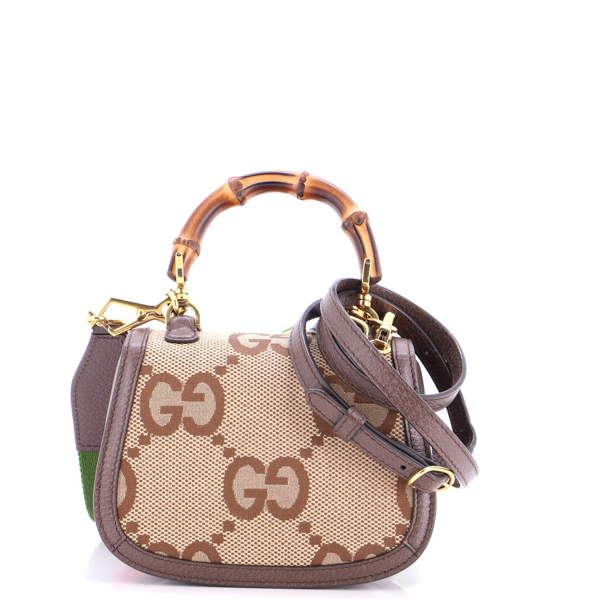 Bamboo 1947 Top Handle Bag Jumbo GG Canvas Mini