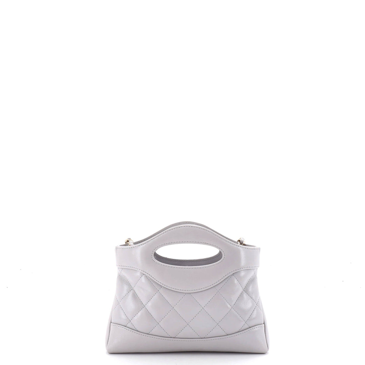 31 Shopping Bag Clutch with Chain Quilted Lambskin Small