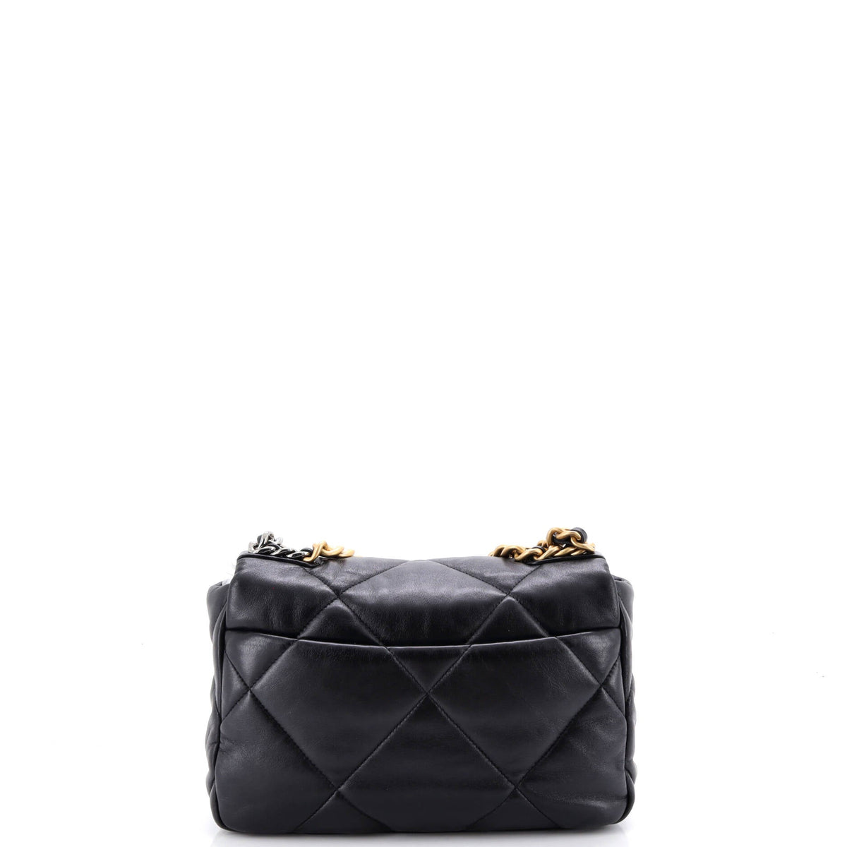 19 Flap Bag Quilted Stitched Lambskin Medium