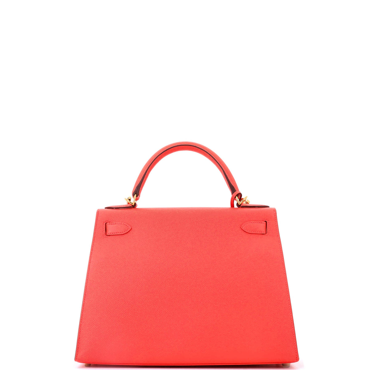 Kelly Handbag Rouge Pivoine Epsom with Gold Hardware 28