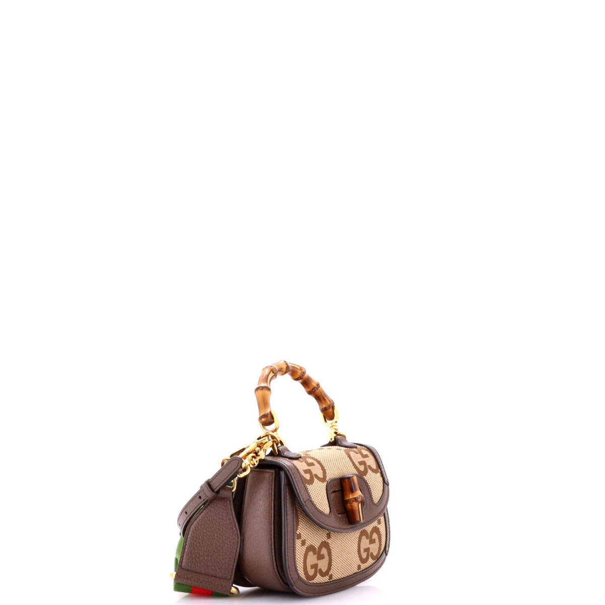 Bamboo 1947 Top Handle Bag Jumbo GG Canvas Mini