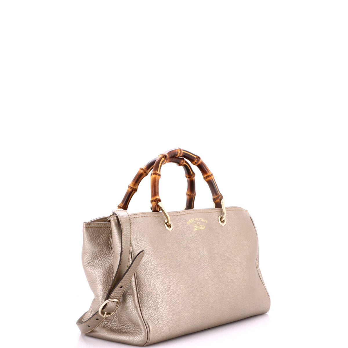 Bamboo Shopper Tote Leather Medium