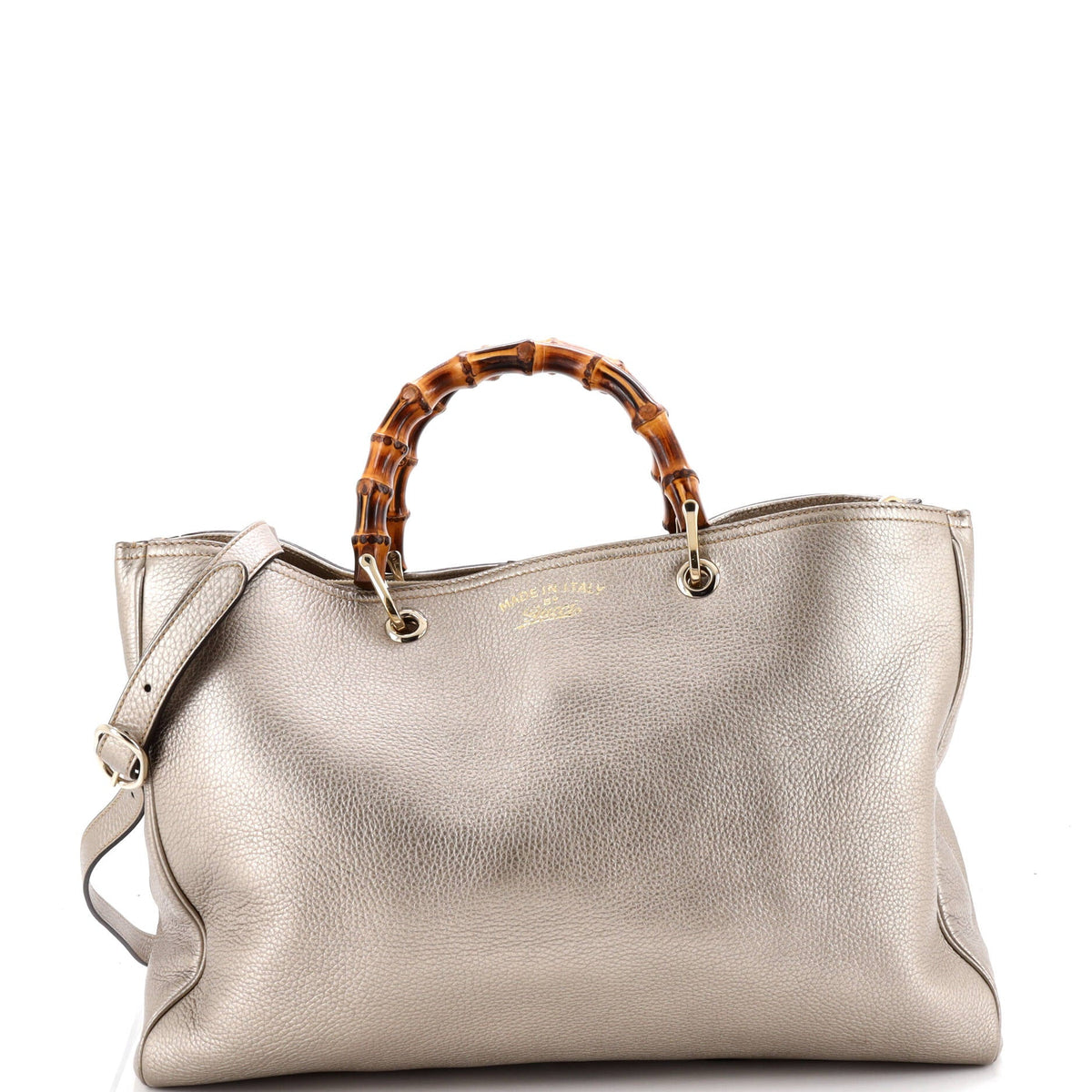 Bamboo Shopper Tote Leather Large