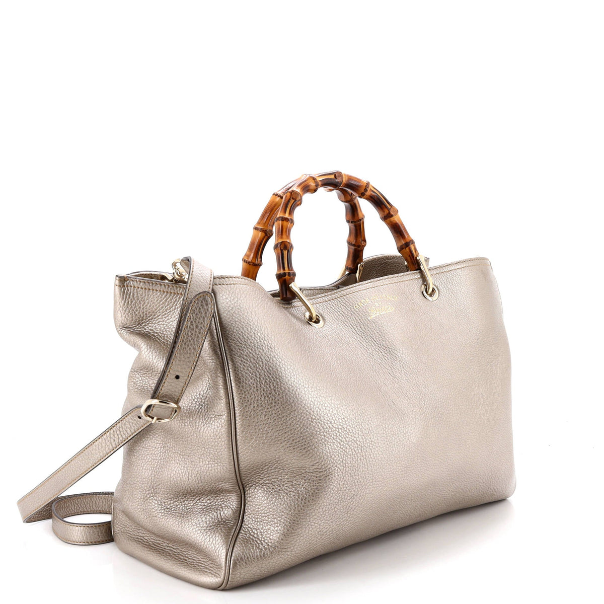 Bamboo Shopper Tote Leather Large