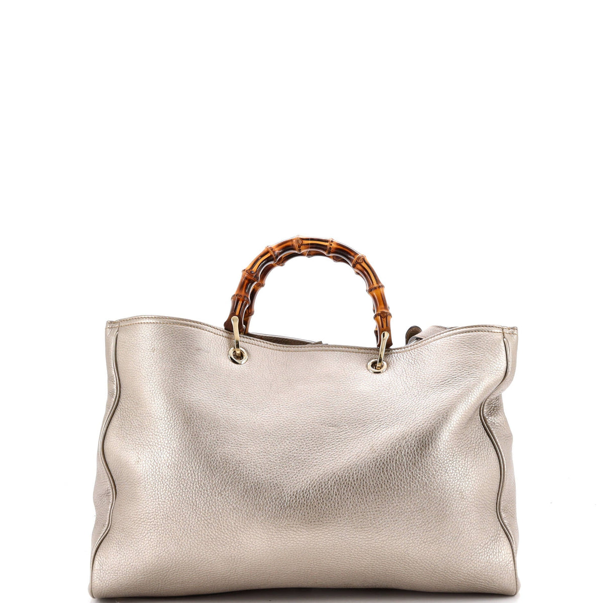 Bamboo Shopper Tote Leather Large