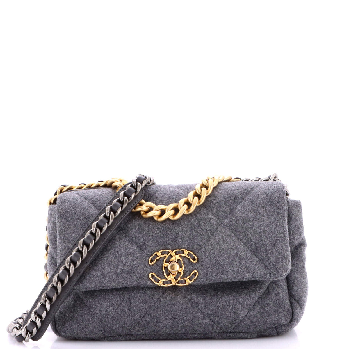 19 Flap Bag Quilted Wool Medium