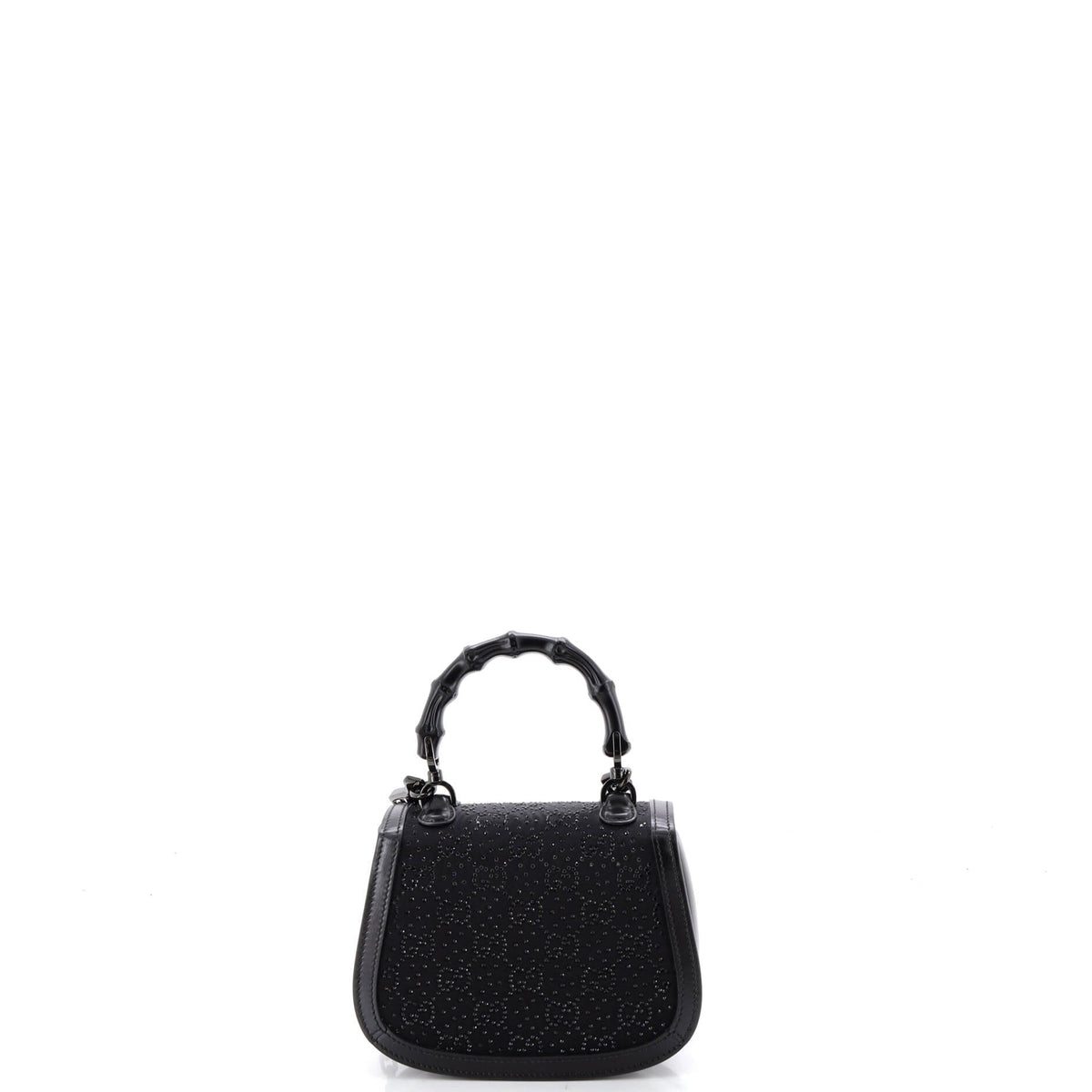 Bamboo 1947 Top Handle Bag Crystal Embellished GG Canvas Mini