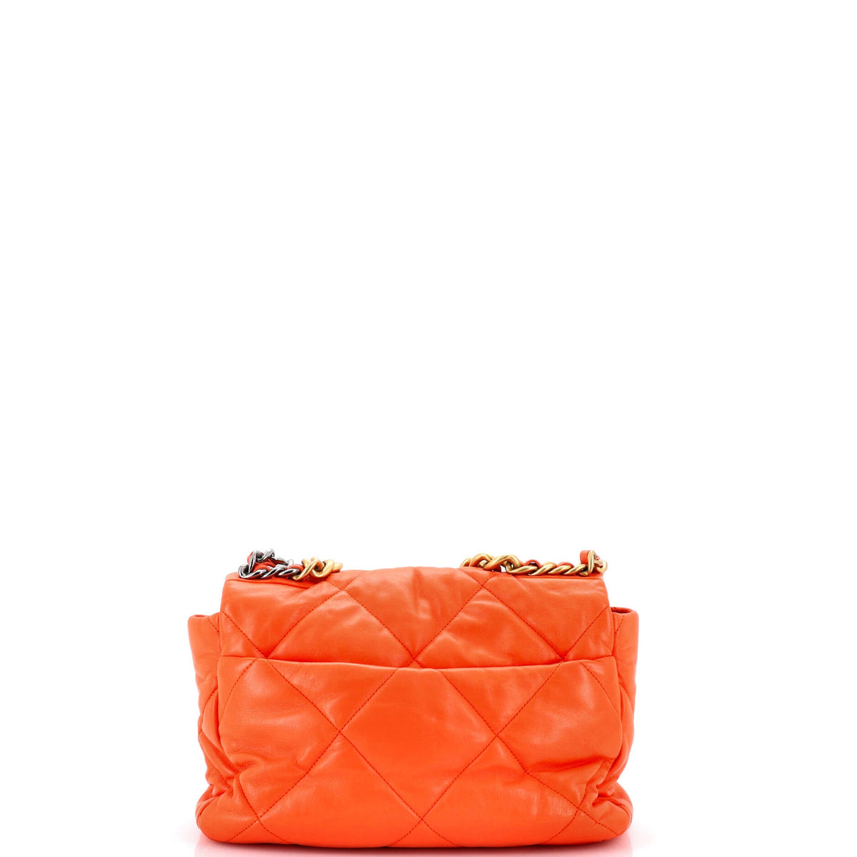 19 Flap Bag Quilted Leather Large