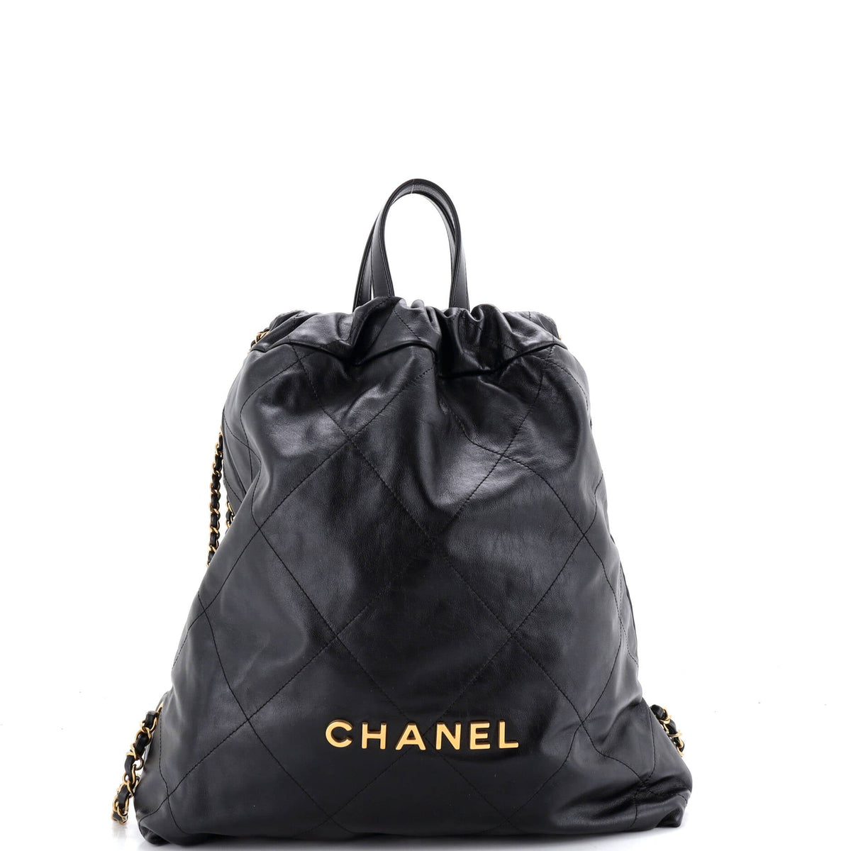 22 Chain Backpack Quilted Calfskin Large