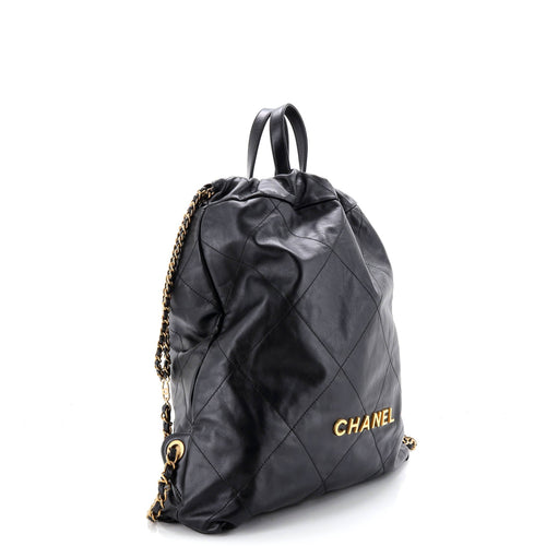 22 Chain Backpack Quilted Calfskin Large