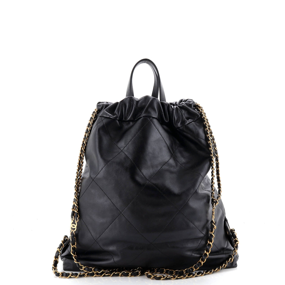 22 Chain Backpack Quilted Calfskin Large