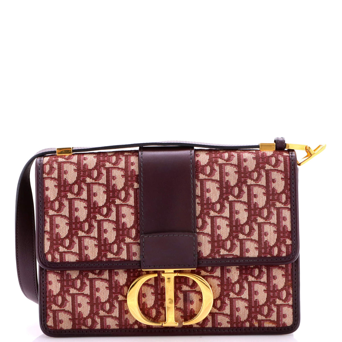 30 Montaigne Flap Bag Oblique Canvas