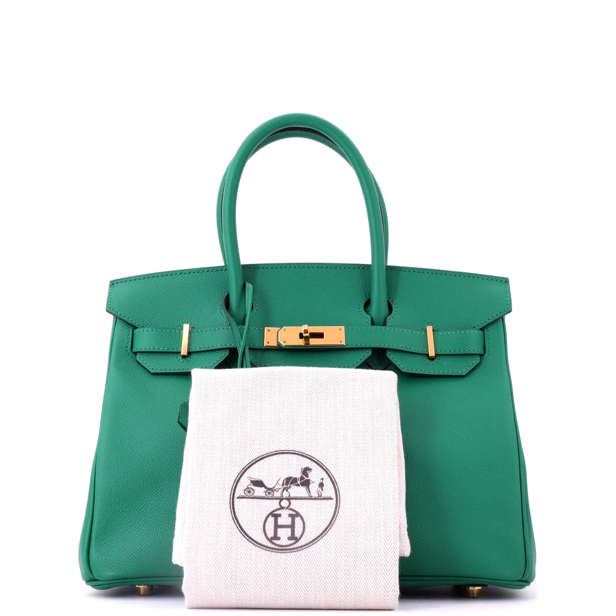 Birkin Handbag Vert Vertigo Epsom with Gold Hardware 30