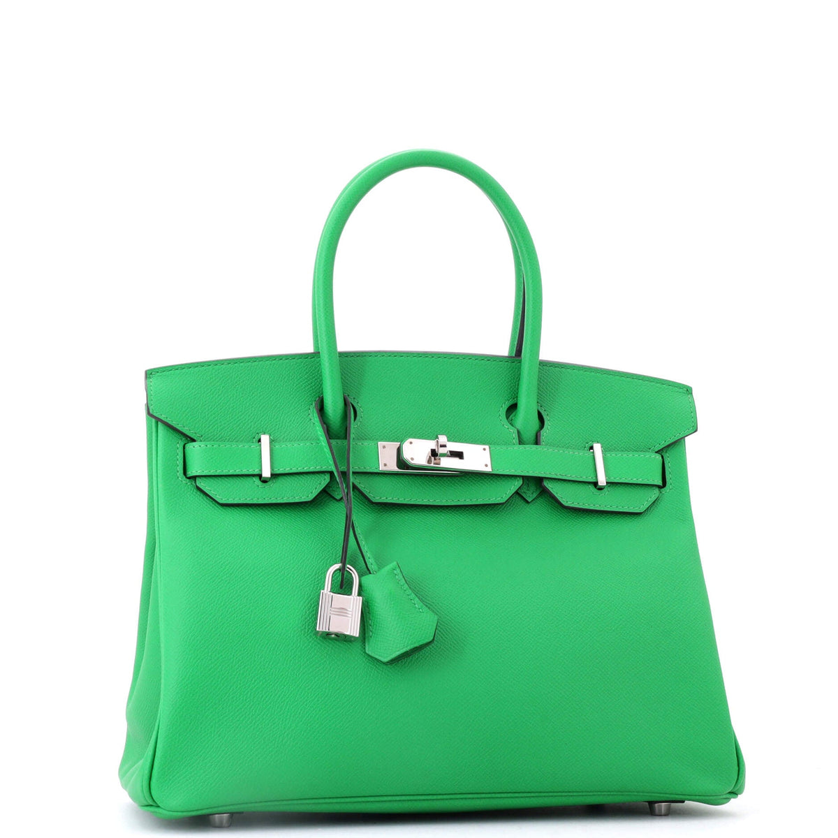 Birkin Handbag Bamboo Epsom with Palladium Hardware 30