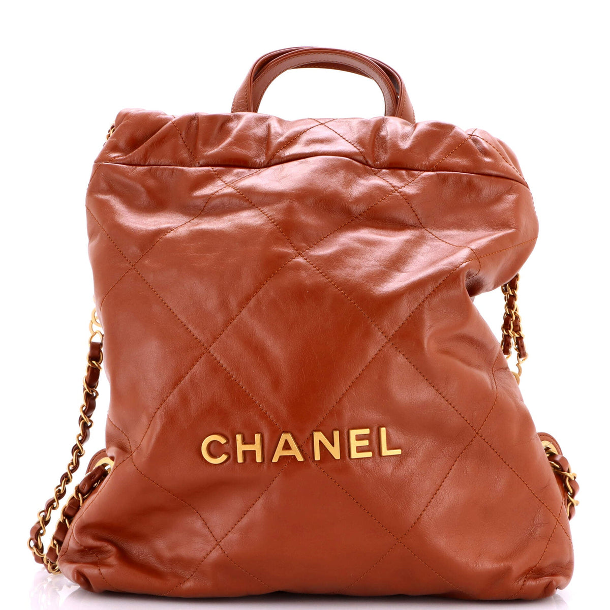 22 Chain Backpack Quilted Calfskin Medium