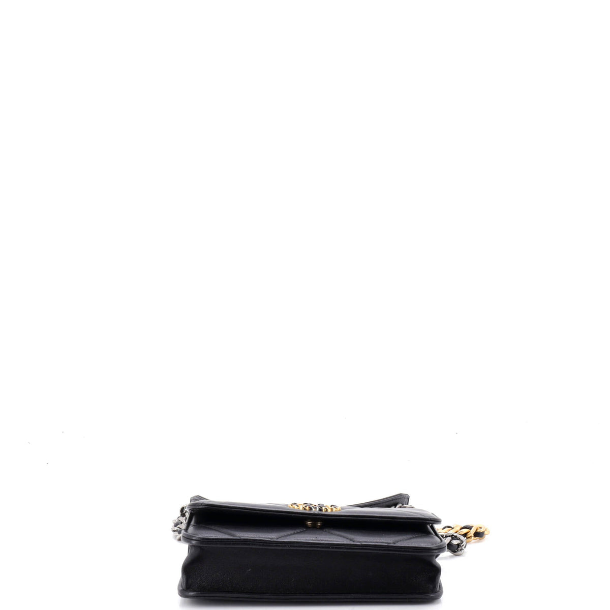19 Flap Phone Holder with Chain Quilted Lambskin
