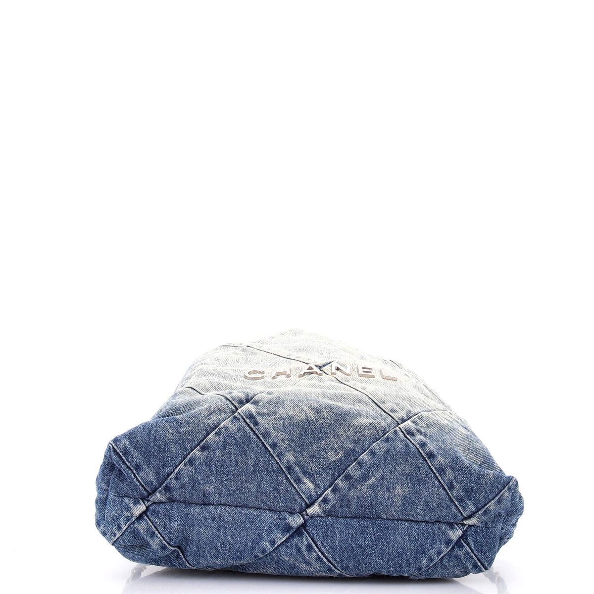 22 Chain Backpack Quilted Denim Medium